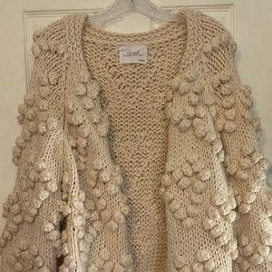 CHICKWISH KNIT CARDIGAN IN IVORY